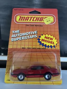New Matchbox 1987 Model MB59 Red Ford T-Bird Turbo Coupe Diecast 1/67 Sealed - Picture 1 of 12