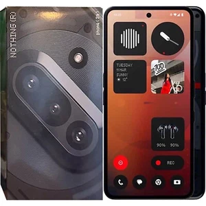 Nothing Phone (3a) 5G Black 256GB + 12GB Dual-SIM Unlocked SIMFree NEW - Afbeelding 1 van 4
