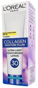 L'Oreal Paris Collagen Ultra-Light Moisturizing Filler Lotion SPF 30, 1.7oz - Picture 1 of 3