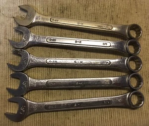 Vintage S-K / SK USA C-20 5/8" 12 point Combination Wrench Lot (5 Each) - Picture 1 of 5
