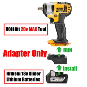 1x Adapter for Hitachi 18V Slier Type Battery To Power for DeWalt 20V XR Tools - Picture 1 of 7