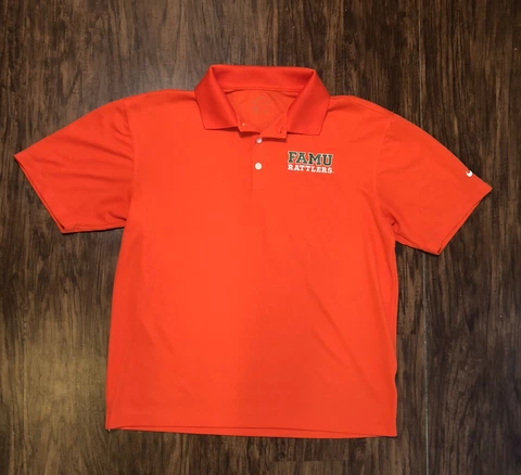 FAMU Rattlers Polo Nike Dri Fit Adult Medium HBCU Florida A&M University Cover