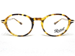 NEW Persol PO3180V 1052 Mens Light Havana Round Designer Eyeglasses Frames 49/19 - Picture 1 of 6