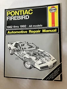 Pontiac Firebird 1982 a 1992 todos los modelos manual de reparación automotriz Haynes 867 - Imagen 1 de 9