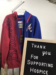 Giacca Atlanta Braves Cooperstown Collection Nostalgia & Ness Co. PA MLB - Foto 1 di 8