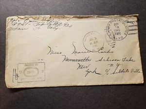APO 920 BIAK ISLAND 1945 Censored WWII Army Cover 3751 QM TRUCK Co 7 BPO - Picture 1 of 2
