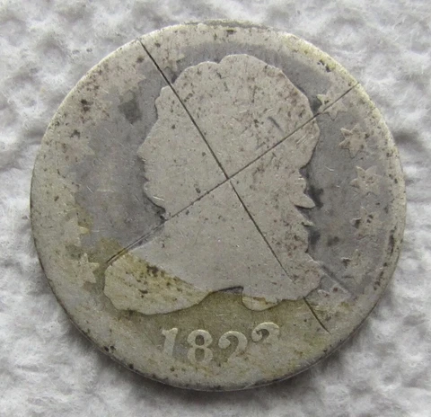 1823/2 Capped Bust Dime Rare Early Date Scratched Hole Filler Unknown Variety Cover