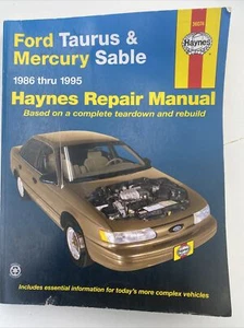 Ford Taurus & Mercury Sable (1986-1995) Haynes Shop manual de reparación 36074 - Imagen 1 de 2