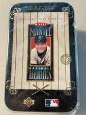 Upper Deck MICKY MANTLE Baseball Heroes METALLIC COLLECTOR CARDS IN TIN BOX 1995