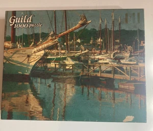 MAINE HARBOR 1000 piece puzzle GUILD New NOS Great WHITMAN 1986 - Picture 1 of 3