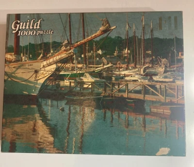 MAINE HARBOR 1000 piece puzzle GUILD New NOS Great WHITMAN 1986 - Image 1 of 3