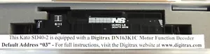 BRANDNEU KATO SPUR N NORFOLK SOUTHERN SD40-2 FRÜHE DCC AUSGESTATTET - Bild 1 von 3