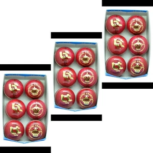 18 Red Cricket Balls 156g 4 Piece Genuine Leather Excellent Quality Bat Friendly - Bild 1 von 7