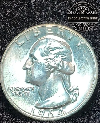 1964 ~ D Quarter ~ DDO, DDR, RPM ~ MS CONDITION! Just A Clean Quarter! - Image 1 of 4