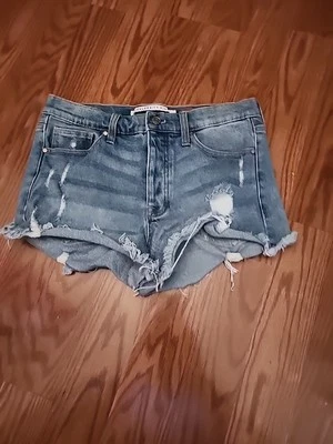 Celebrity Pink The Brat Festival Shorts Size 7/28 Button Fly  Raw Hem High Rise - Image 1 of 4