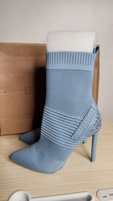 女士 Steve Madden Maxwelle 及踝靴 8.5 码蓝色细跟尖头 — 第 1/4 张图片