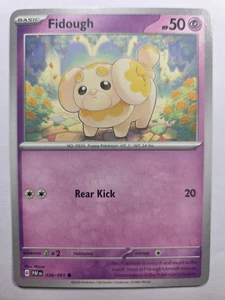 Fidough 038/091 SV: Paldean Fates Common Normal NM Pokemon Tcg - Picture 1 of 2