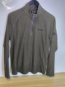 Regatta Men's Thompson Fleece 1/4 Zip Sweatshirt, Green Size Medium 21" Pit 26"L - Picture 1 of 12