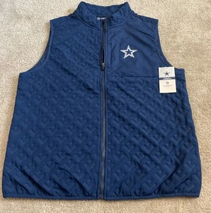 NFL Dallas Cowboys Club Collection Quilted Huddle Men’s Vest Blue Size Large - Picture 1 of 10