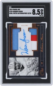Warren Moon Houston Oilers Signed 2018 Panini One #156 #32/35 SGC 8.5 Card - Picture 1 of 3