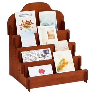 Großer Grußkartenständer gestufter Holzständer für Postkartenbr... - Bild 1 von 7