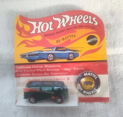 De colección Hot Wheels 1969 Redlines Beach Bomb verde con paquete blister blanco raro Foto 1 de 4