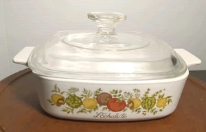Vintage CORNING WARE SPICE of LIFE L’Echalote 1 Quart Kasserolle A-1 mit Pyrex Deckel - Bild 1 von 22