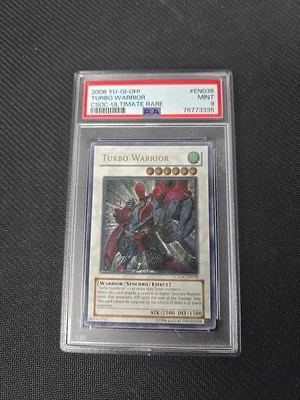 Yugioh Turbo Warrior CSOC-EN038 Ultimate Rare Unlimited 2008 Yugioh PSA 9 MINT - Image 1 of 2