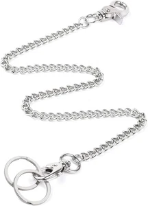 Wisdompro 16" robuste Brieftaschenkette mit Karabinerverschlüssen & Ringen - Bild 1 von 5