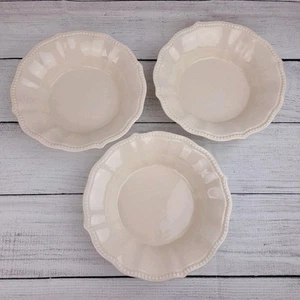 Lot of 3 Pioneer Woman PAIGE LINEN Off White Soup / Cereal Bowl - Picture 1 of 23