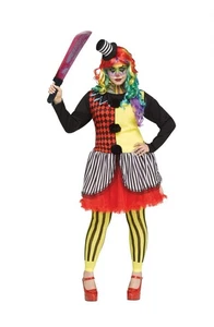 Freak Show Clown Halloween Kostüm Damen Übergröße Clown Kostüm XL (16/18) - Bild 1 von 8