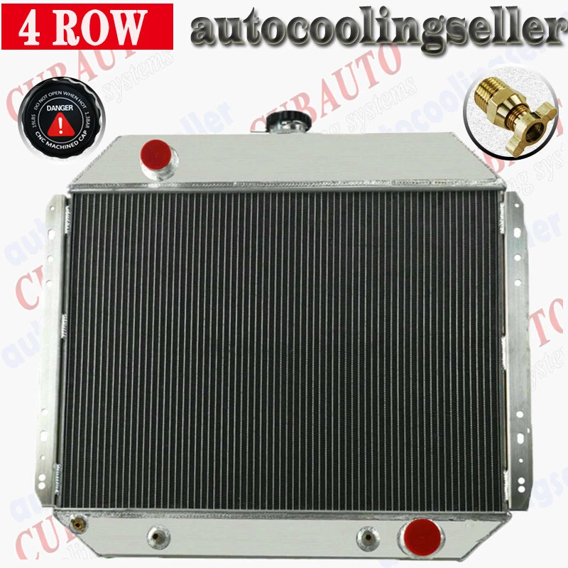 4-ROW Aluminum Radiator Fit 1966-79 Ford Truck F100 F150 F250 F350 Chevy Engine Foto 1 de 4