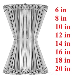 100 PZ Fascette a Cerniera in Metallo 6"-20" Acciaio Inox Resistenti Fascette Autobloccanti - Foto 1 di 27