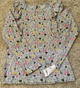 CARTER'S Kids Girls Size 14 Gray Long Sleeved Shirt NWT Woodland Animals - Picture 1 of 5