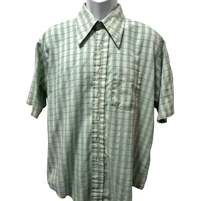 Винтажная футболка 70-х годов Now Breed By Campus сужающаяся на пуговицах мужская размер L 16-16 1/2 - Изображение 1 из 4