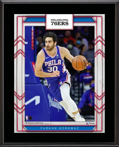 Furkan Korkmaz Philadelphia 76ers 10.5" x 13" Player Plaque Cover