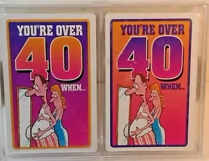 Double Deck You're Over 40 Deck Playing Cards New sealed - Picture 1 of 4