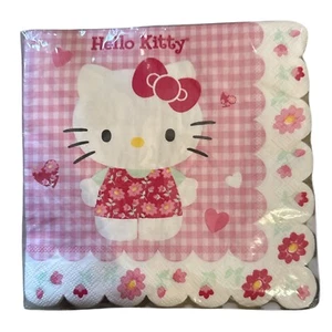 *RARE* Scalloped Paper Napkins HELLO KITTY 20-count Lunch Meri Meri Daisy Spring - Picture 1 of 4
