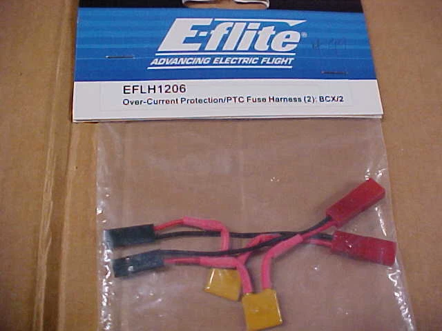 E-FLITE EFLH1206 = OVER-CURRENT PROTECTION/PTC FUSE HARNESS (2)  : BCX2  (NEW) - Image 1 of 1