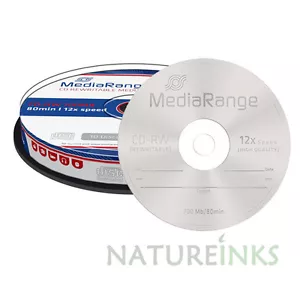 50 MediaRange CD-RW 1x - 12x rewritable blank discs CD RW High Ultra burn MR235 - Picture 1 of 2