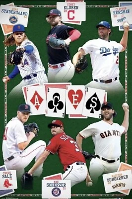 MLB Ace Pitchers PÓSTER DE PARED SYNDERGAARD venta KLUBER Kershaw scherzer bumgarner Foto 1 de 4