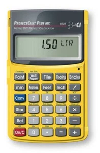Calculadora de proyectos métricos Calculated Industries 8528 ProjectCalc Plus MX amarilla - Imagen 1 de 5