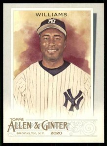 2020 Topps Allen and Ginter Base SP #323 Bernie Williams - New York Yankees