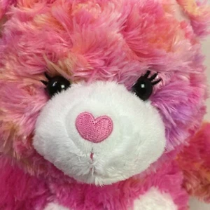 Build A Bear 16" Rosa Tie Dye Sherbert Remolino Corazón Peluche Abrazos Interminables Retirado - Imagen 1 de 6