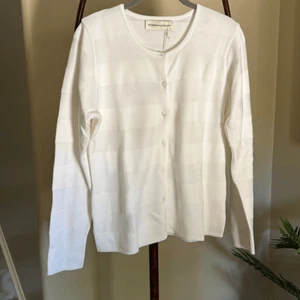 NWT White Cardigan Sweater - Picture 1 of 6
