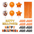  Orange Balloons Black Decor Party Backdrop Halloween Pumkin Banner Streamer