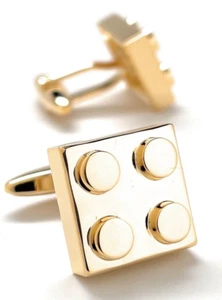Gemelos Block King tono dorado ladrillo gemelos nerd fiesta maestro ingeniero diversión - Imagen 1 de 9