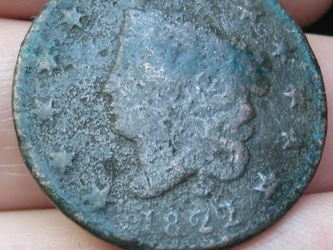1822 Matron Head Large Cent Penny- Good Details Cover