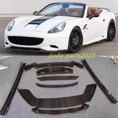 for Ferrari California Carbon Fiber Front Rear Lip Diffuser Sideskirts Wing Trim - Image 1 of 4