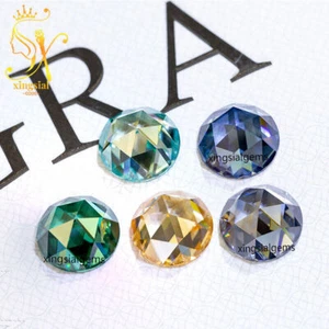 3mm-12mm Multicolor Round Rose Cut Moissanite Loose Stone VVS1 DIY Ring Gemstone - Picture 1 of 18